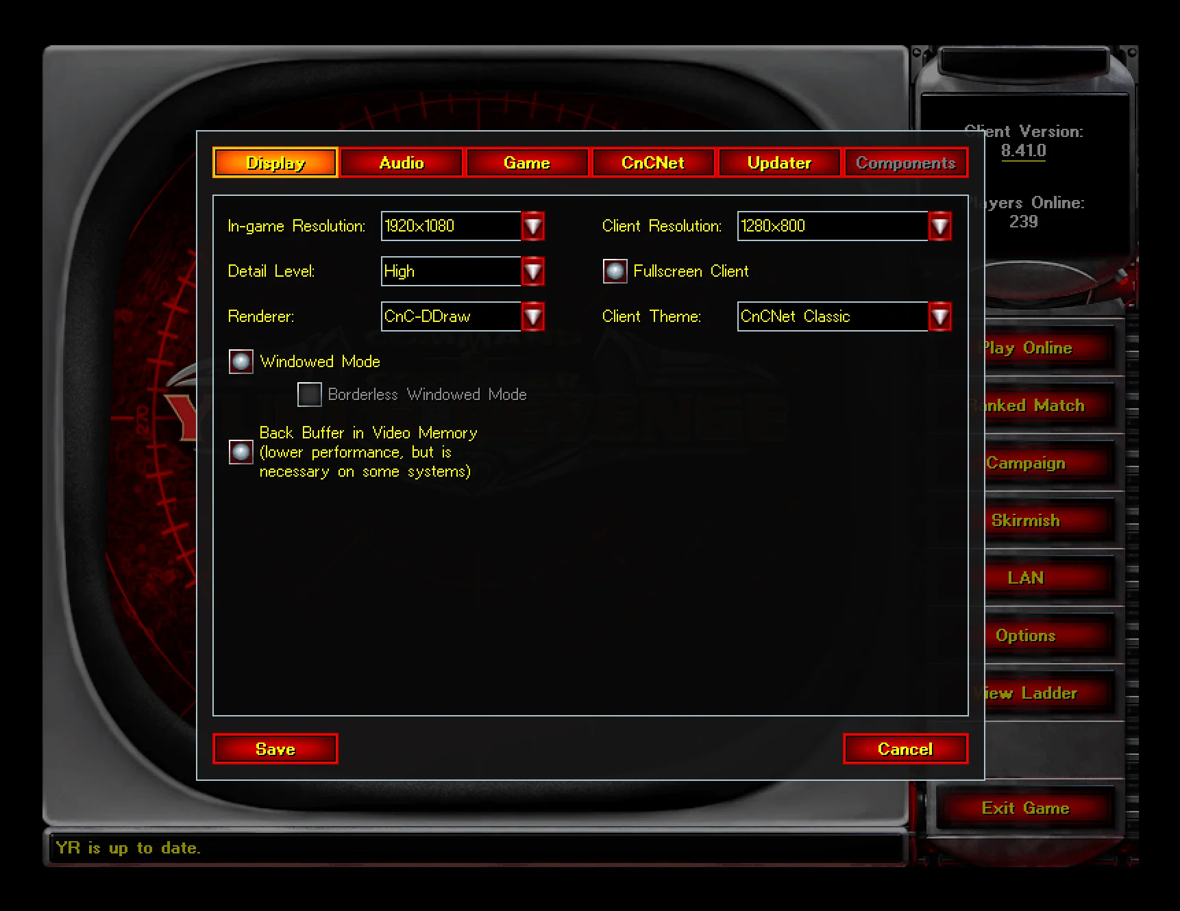 CnCNet recommended settings